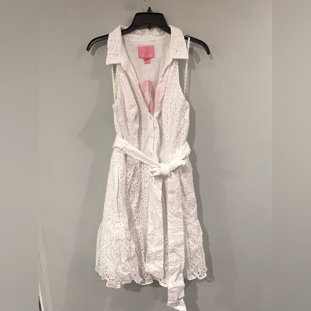 NWT White Lilly Pulitzer Eyelet Shirtdress
